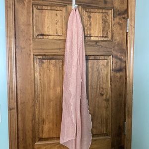 Peachy pink shimmer scarf